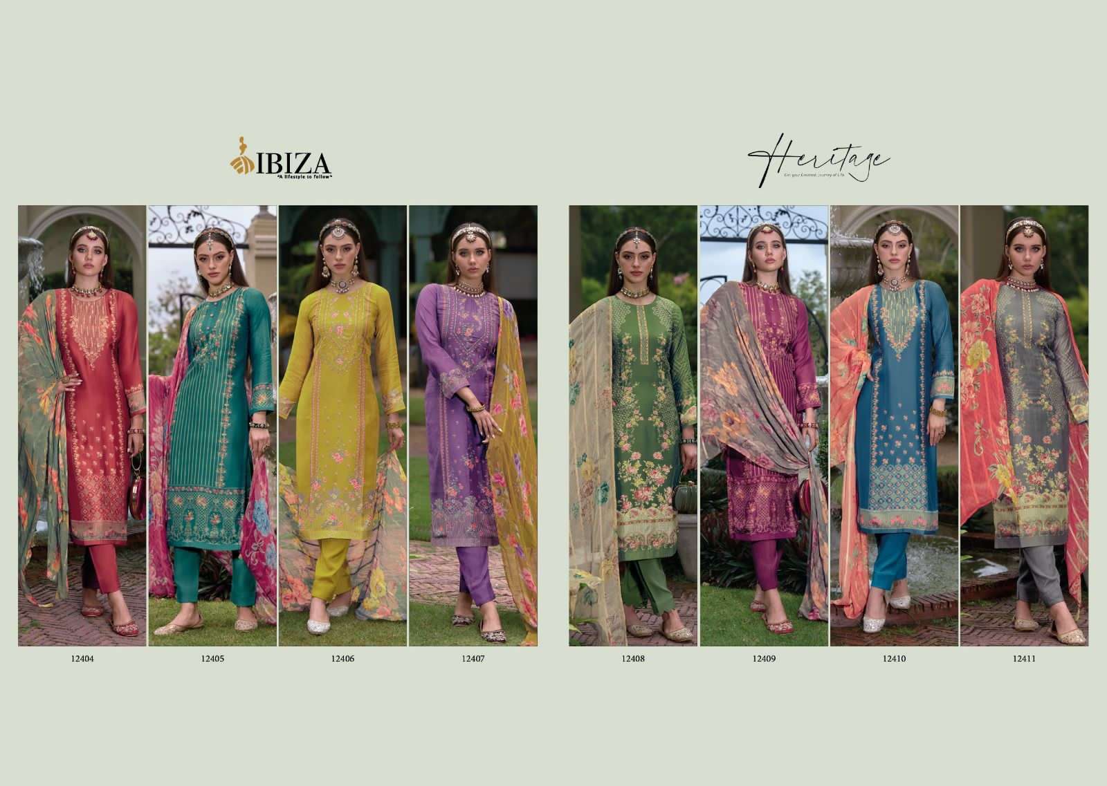 ibiza heritage series 12404-12411 pure bemberg muslin suit 