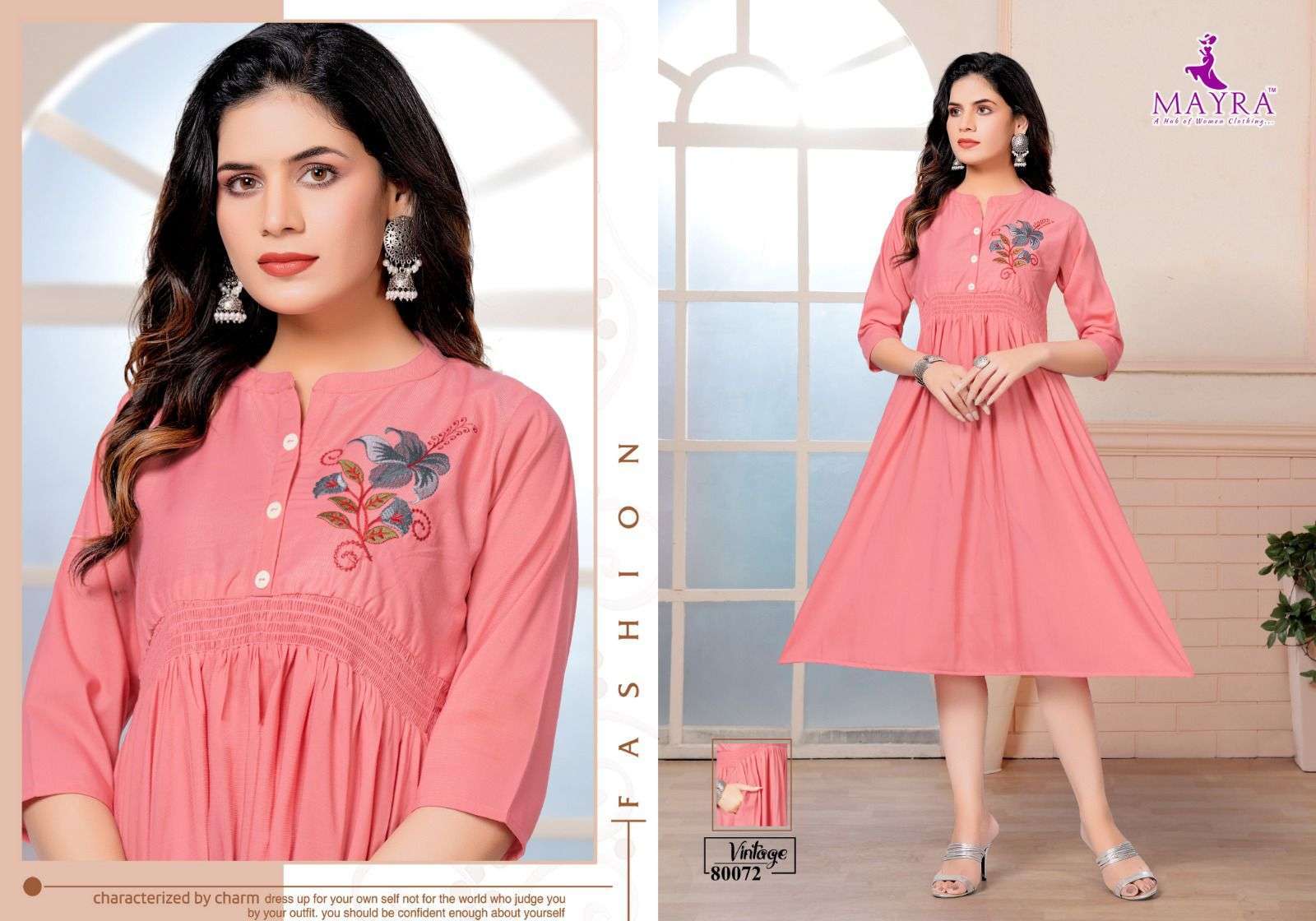 mayra vintage series 80061-80068 fancy bombay viscose kurti 