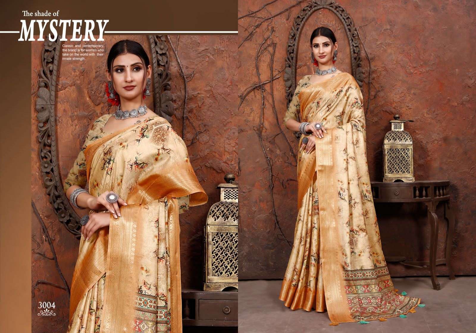 mintorsi heritage digital vol 3 series 3001-3006  Tusser Silk saree
