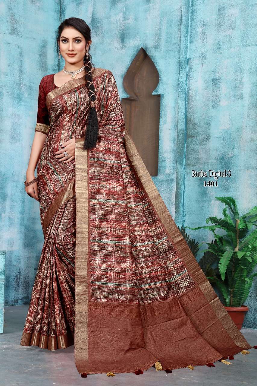 mintorsi rutba digital vol 3 series 1401-1410 banarasi cora silk saree 