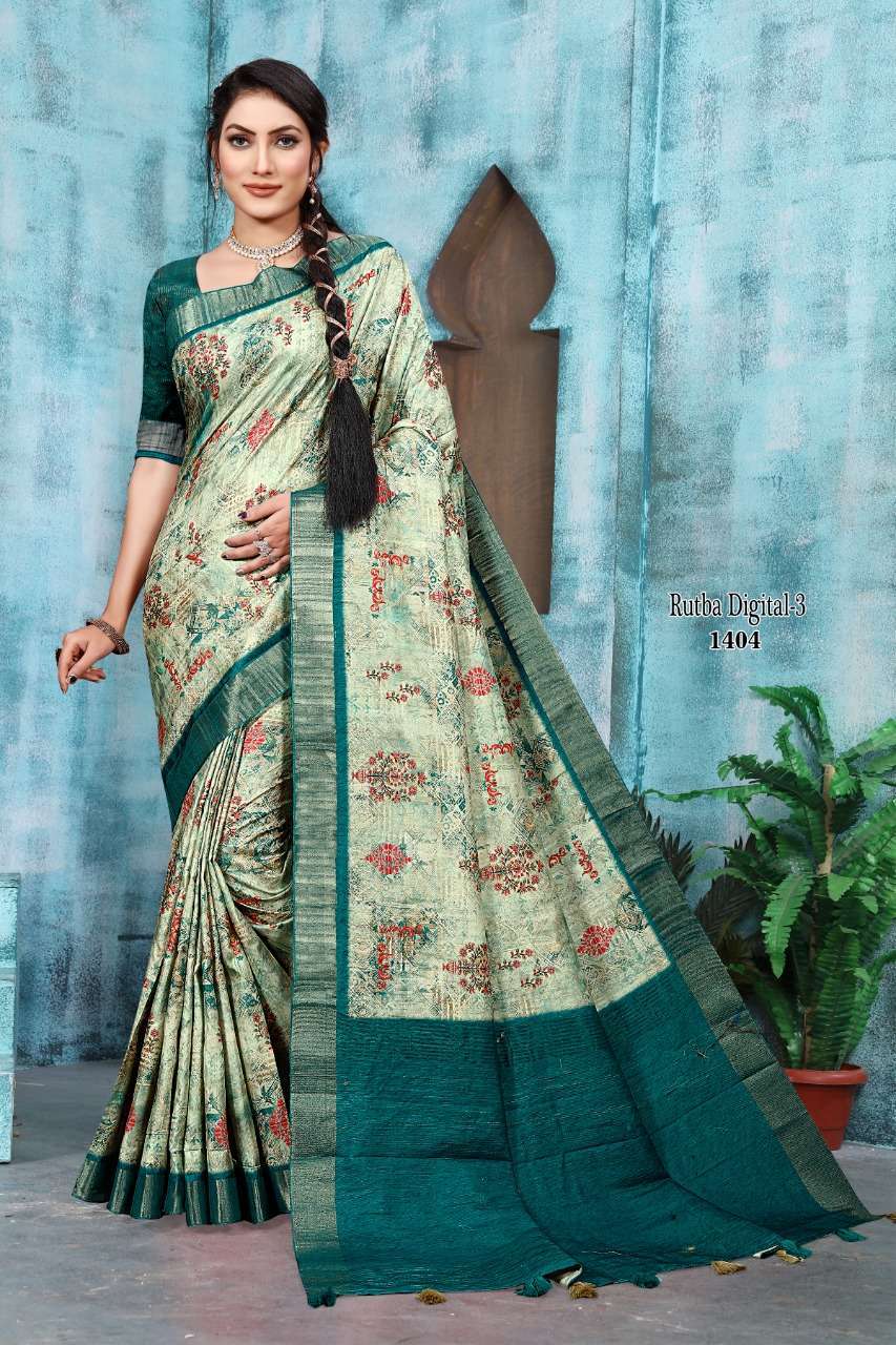 mintorsi rutba digital vol 3 series 1401-1410 banarasi cora silk saree 