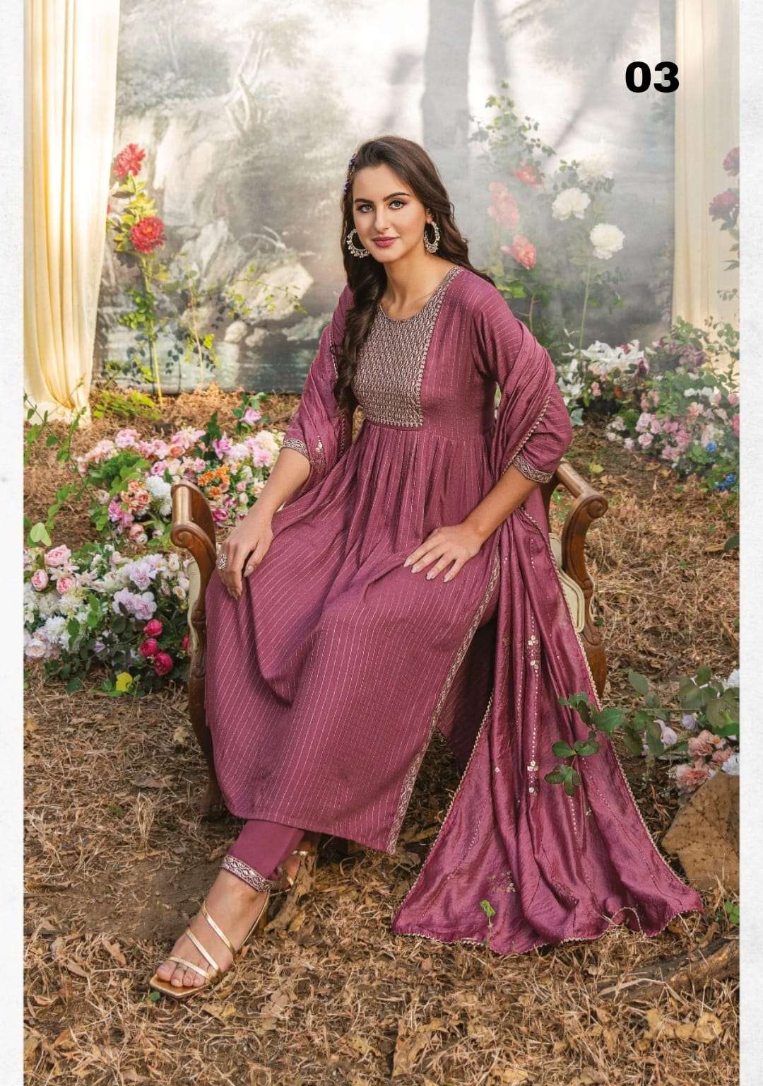 Super Fancy Naira Kurti With Pant  & Fancy Dupatta Catalogue