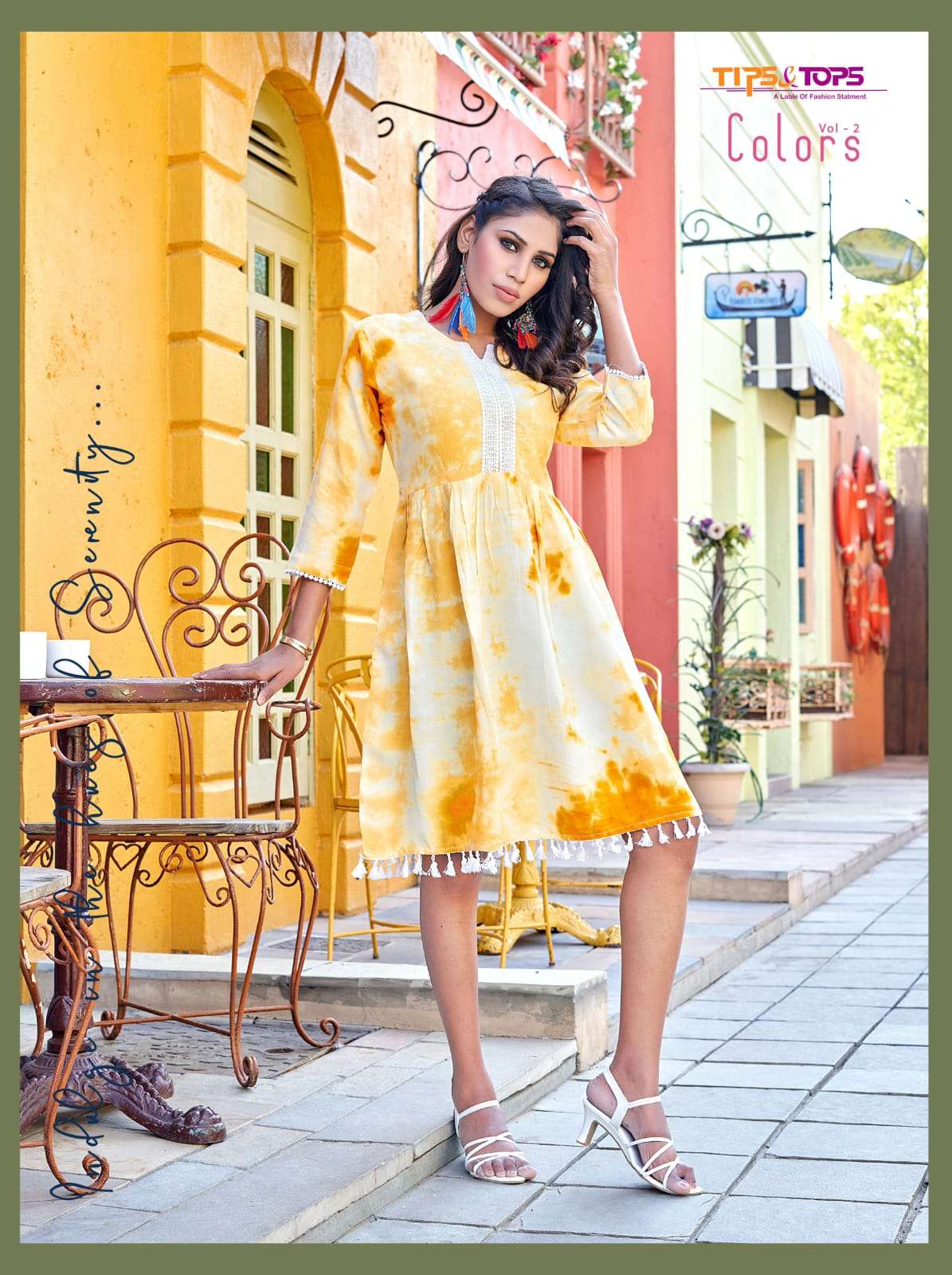 tips & tops colors vol 2 series 1001-1008 heavy rayon kurti 