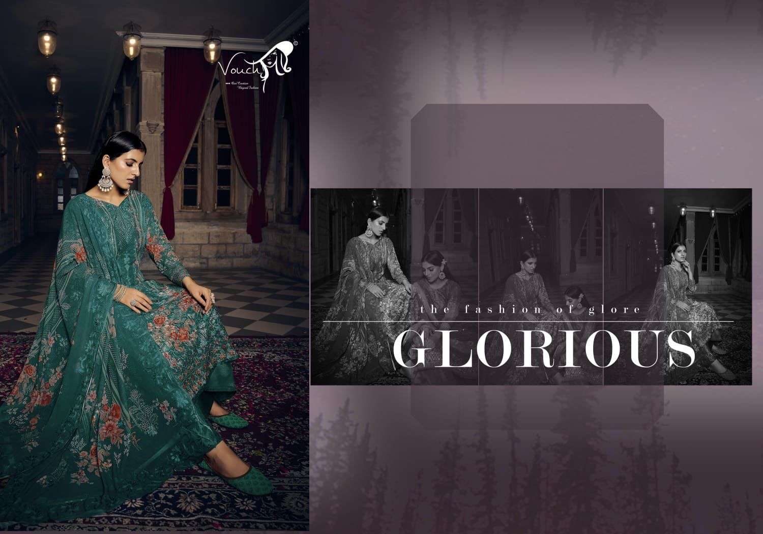 vouch gulistan series 5001-5006 heavy georgette suit 