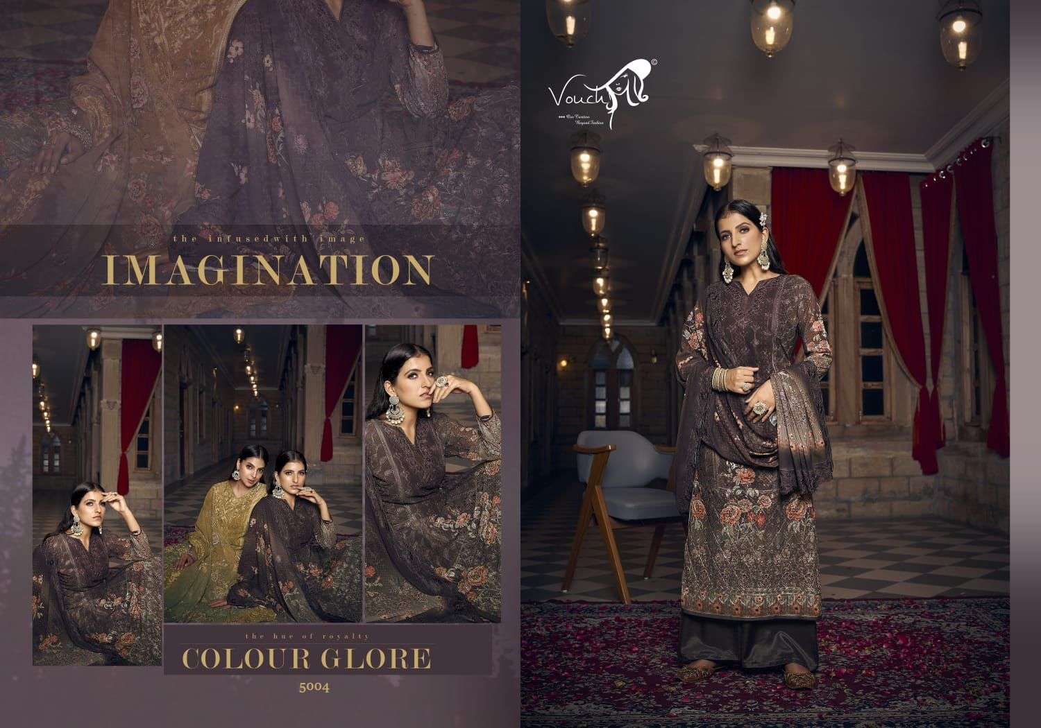 vouch gulistan series 5001-5006 heavy georgette suit 