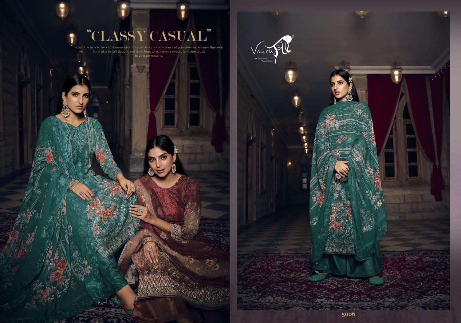 vouch gulistan series 5001-5006 heavy georgette suit 