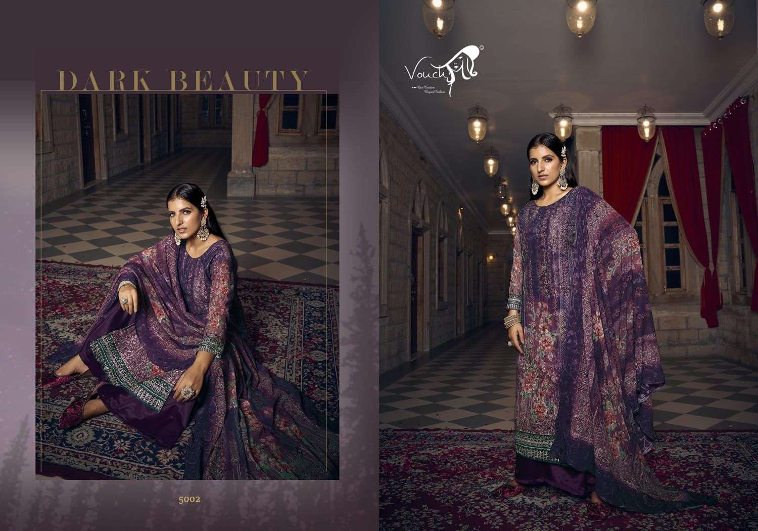 vouch gulistan series 5001-5006 heavy georgette suit 