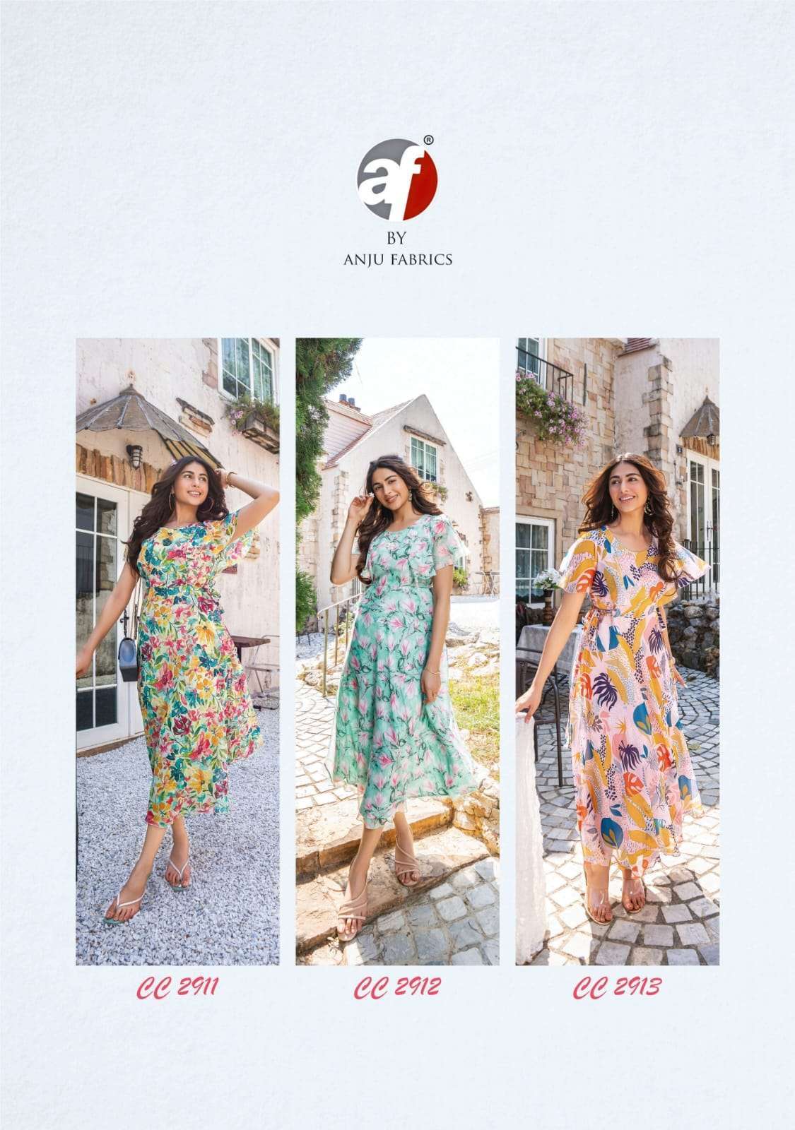 anju fab coral charm vol 2 series 2911-2916 viscose kurti 