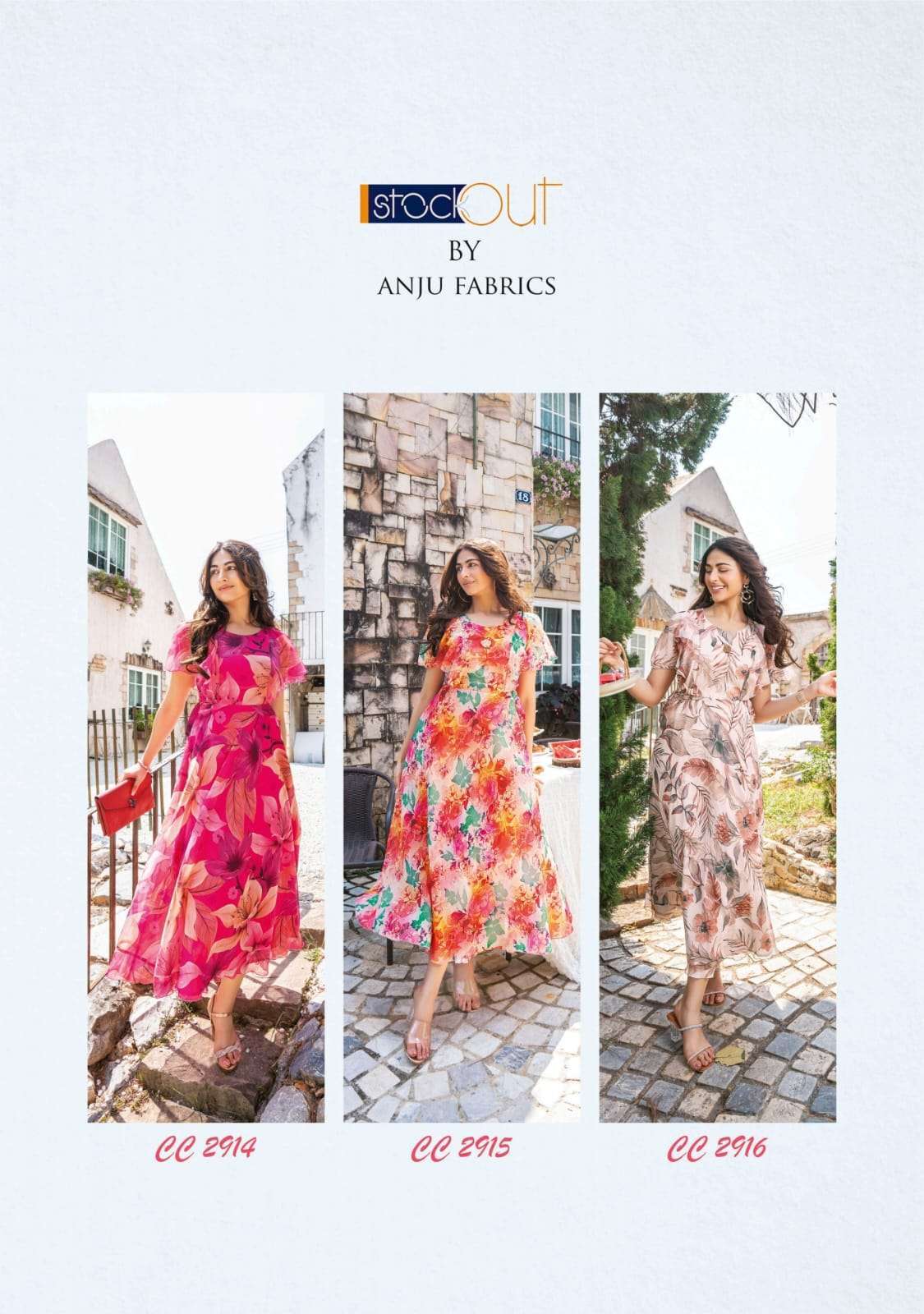 anju fab coral charm vol 2 series 2911-2916 viscose kurti 