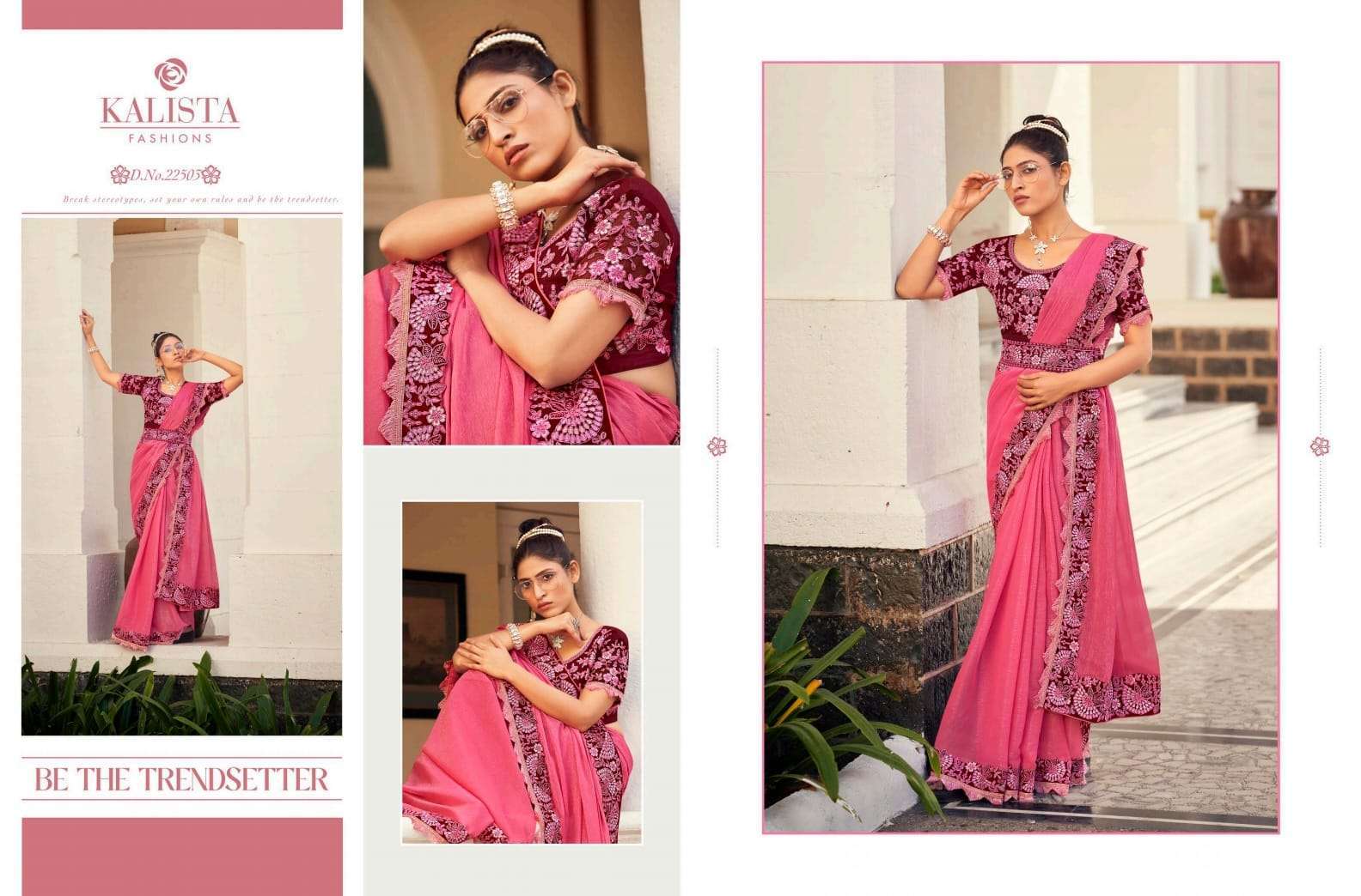 kalista fashion ruaab series 22501-22506 fancy saree