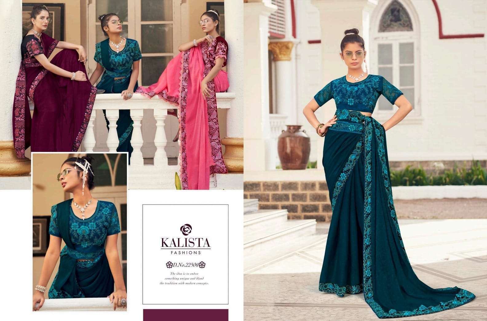 kalista fashion ruaab series 22501-22506 fancy saree