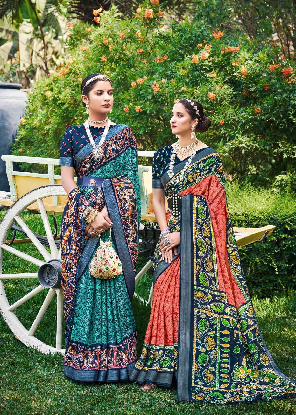 siddhanth weaves coral batiq vol 1 series 79001-79008 cotton base saree