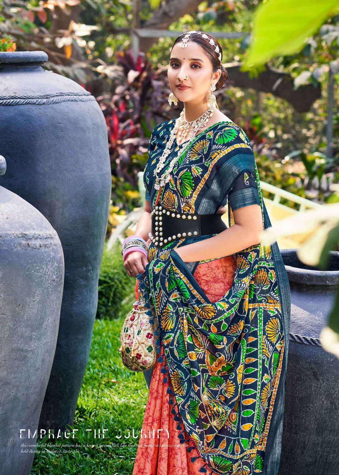 siddhanth weaves coral batiq vol 1 series 79001-79008 cotton base saree