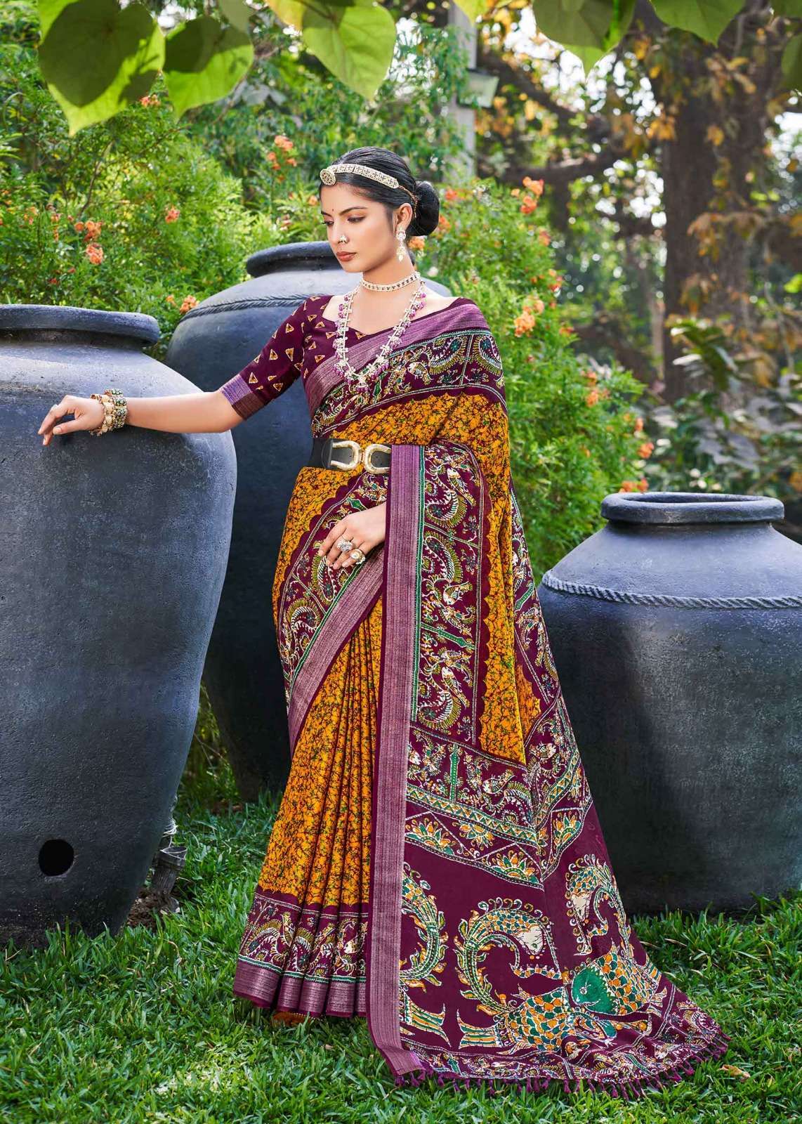 siddhanth weaves coral batiq vol 1 series 79001-79008 cotton base saree