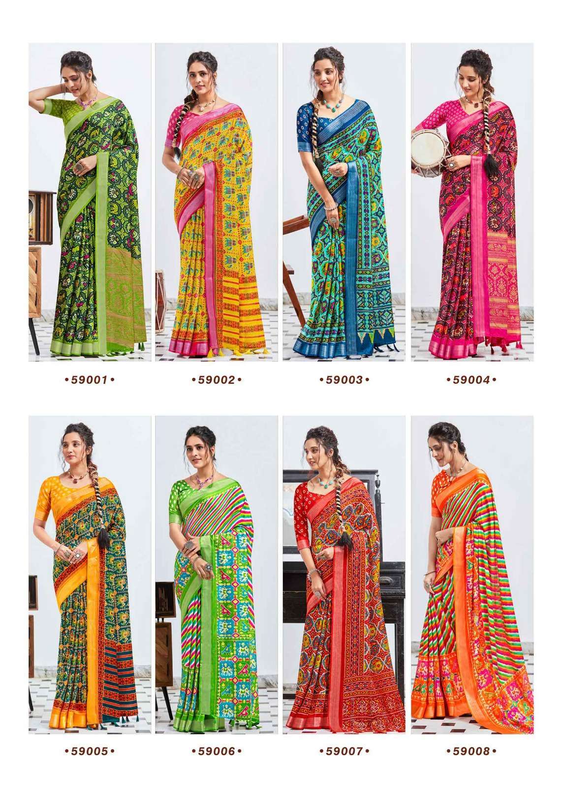 siddhanth weaves handloom cotage series 59001-59008 cotton saree
