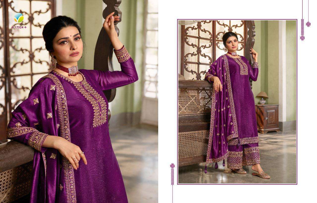 vinay kaseesh shaheen vol 2 hit list series 17522-17524 silk georgette suit