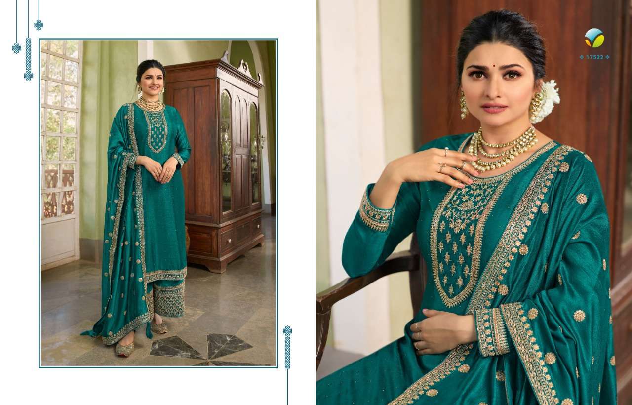 vinay kaseesh shaheen vol 2 hit list series 17522-17524 silk georgette suit