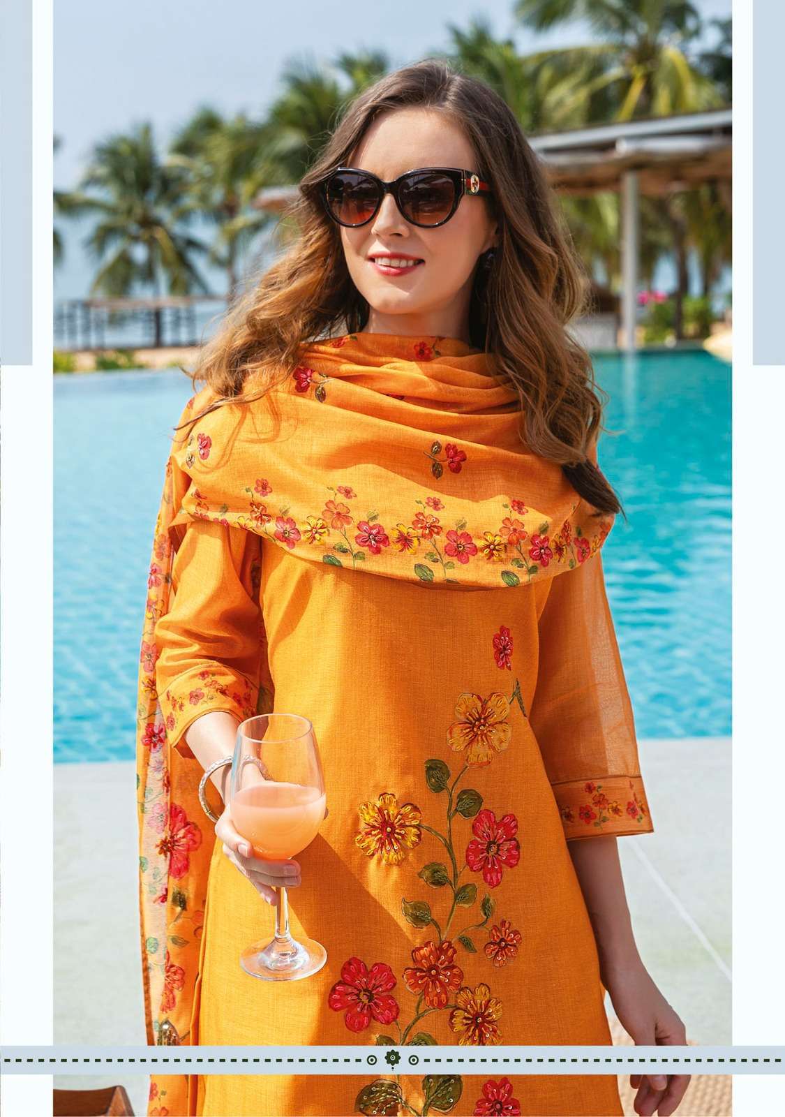 anju fab instagirl vol 4 series 2821-2826 pure modal silk suit