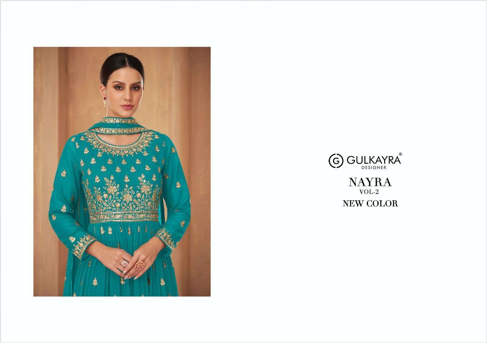 gulkayra nayra vol 2 new color series 7185 blooming georgette suit