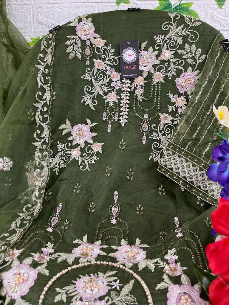 hoor tex OR-11 designer heavy organza suit 