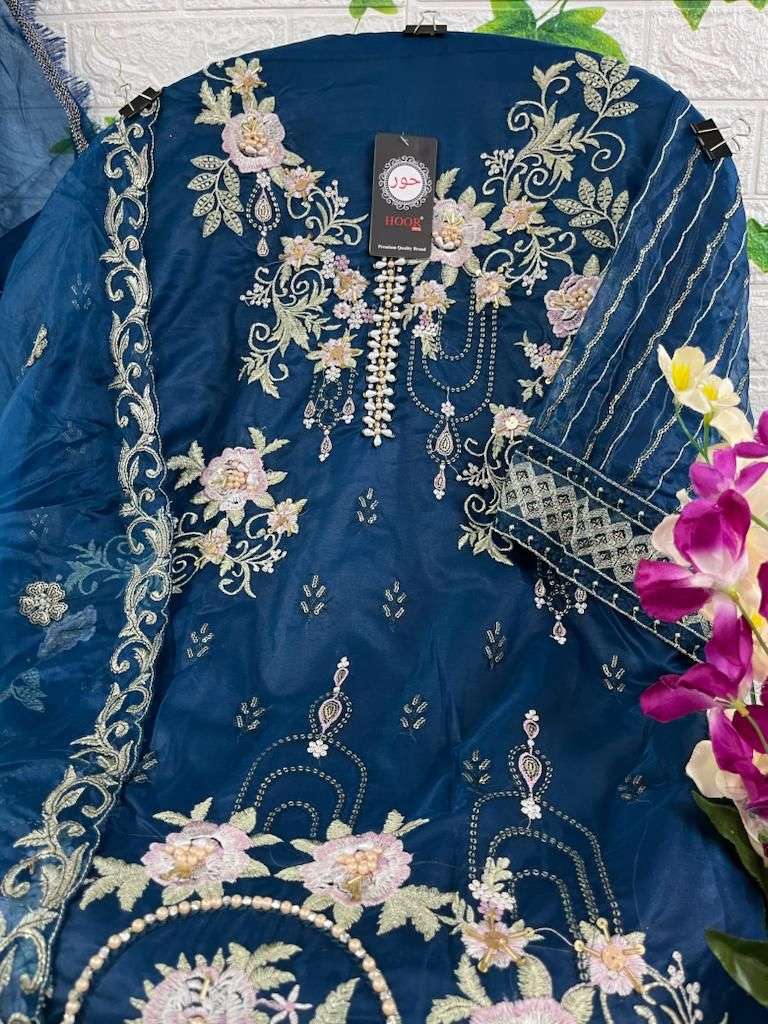 hoor tex OR-11 designer heavy organza suit 