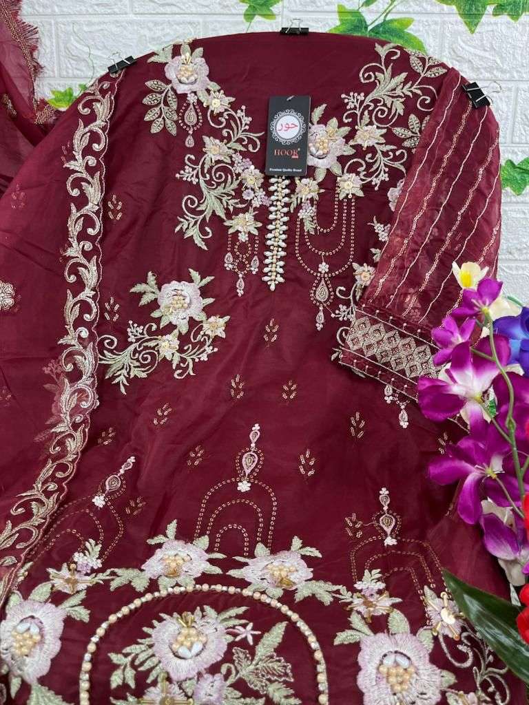 hoor tex OR-11 designer heavy organza suit 