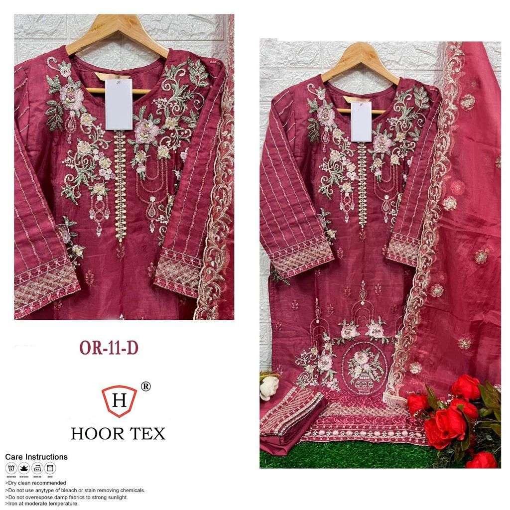 hoor tex OR-11 designer heavy organza suit 