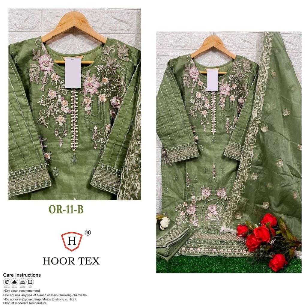 hoor tex OR-11 designer heavy organza suit 
