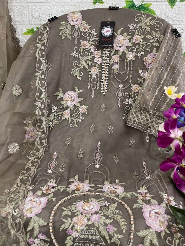 hoor tex OR-11 designer heavy organza suit 