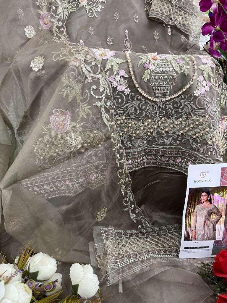 hoor tex OR-11 designer heavy organza suit 