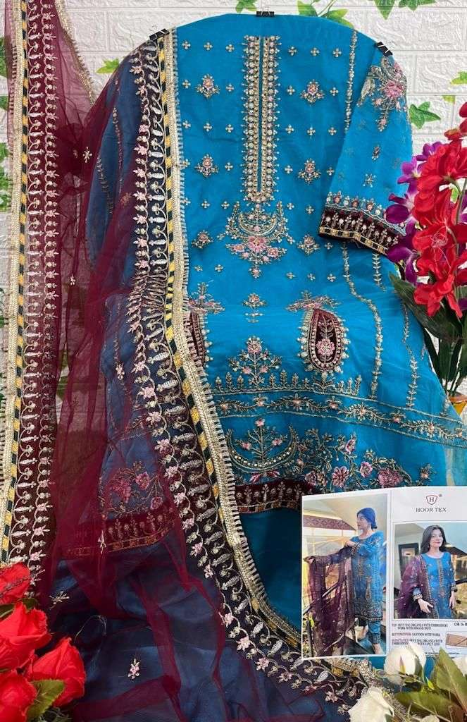 hoor tex OR-16 designer heavy organza suit 