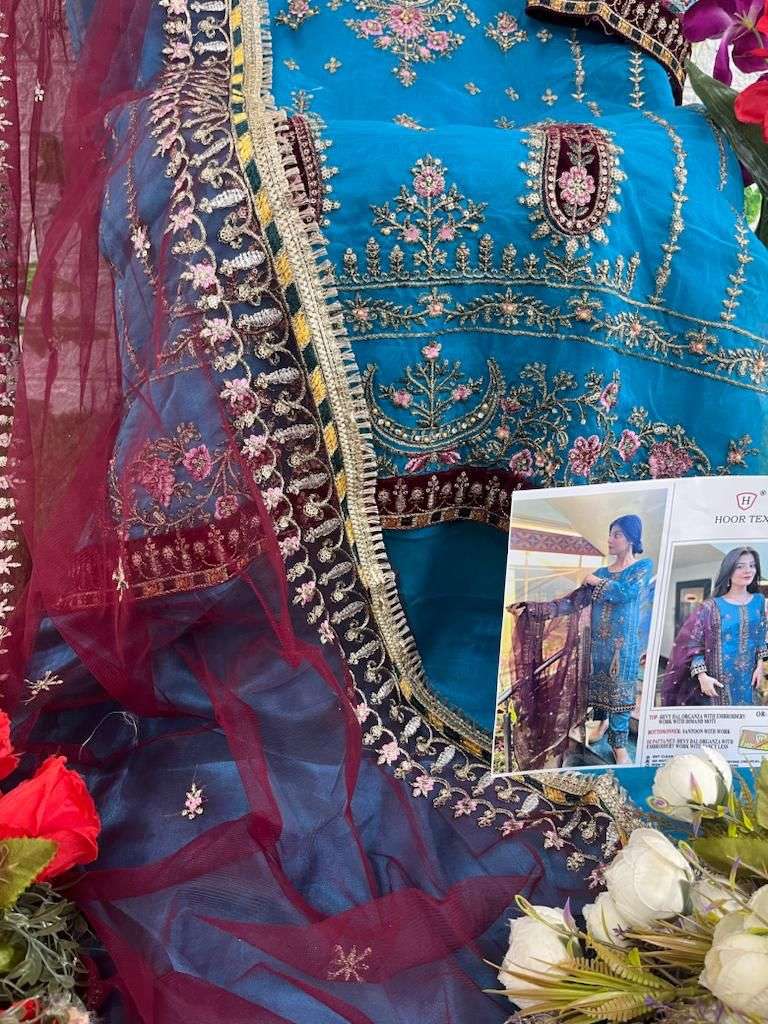 hoor tex OR-16 designer heavy organza suit 