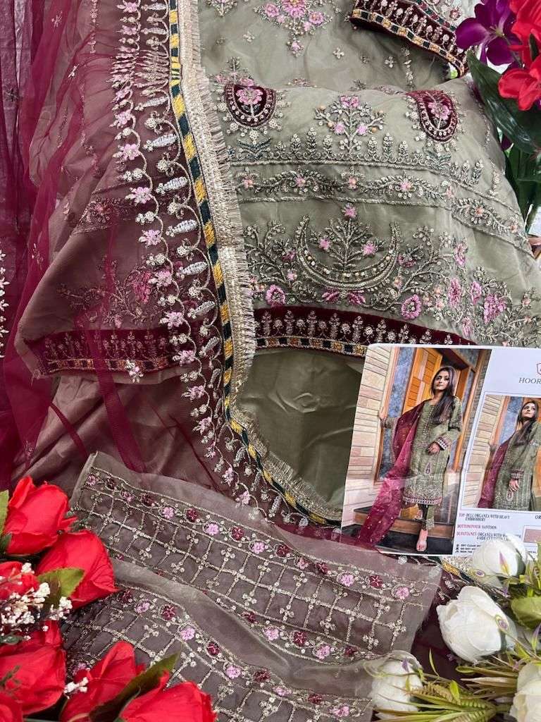 hoor tex OR-16 designer heavy organza suit 