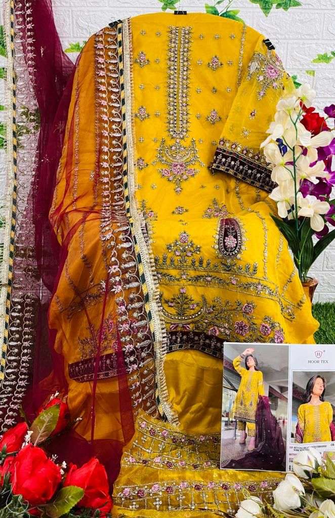 hoor tex OR-16 designer heavy organza suit 