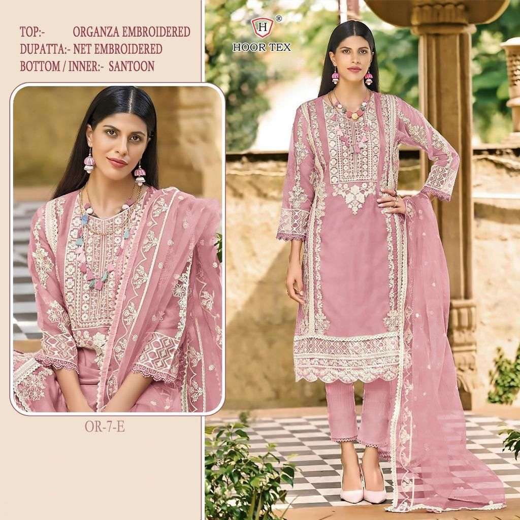 Hoor tex OR-7 designer heavy organza suit 