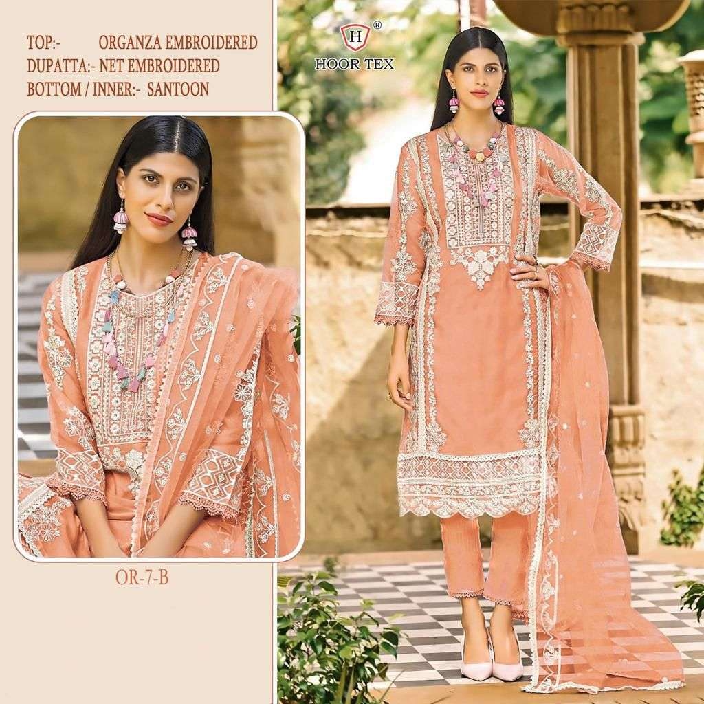 Hoor tex OR-7 designer heavy organza suit 