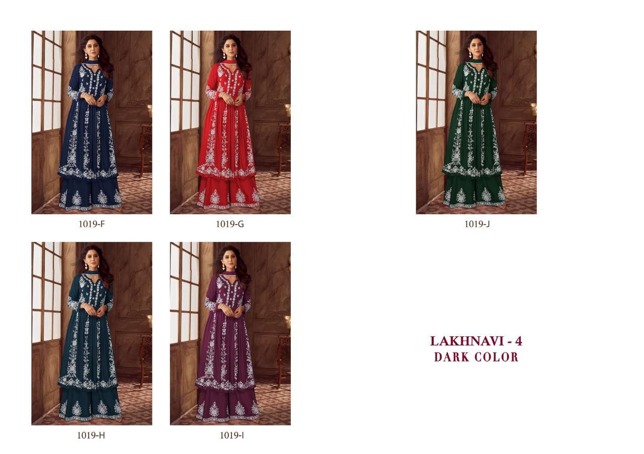 lakhnavi dark color 1019 designer heavy rayon readymade suit 