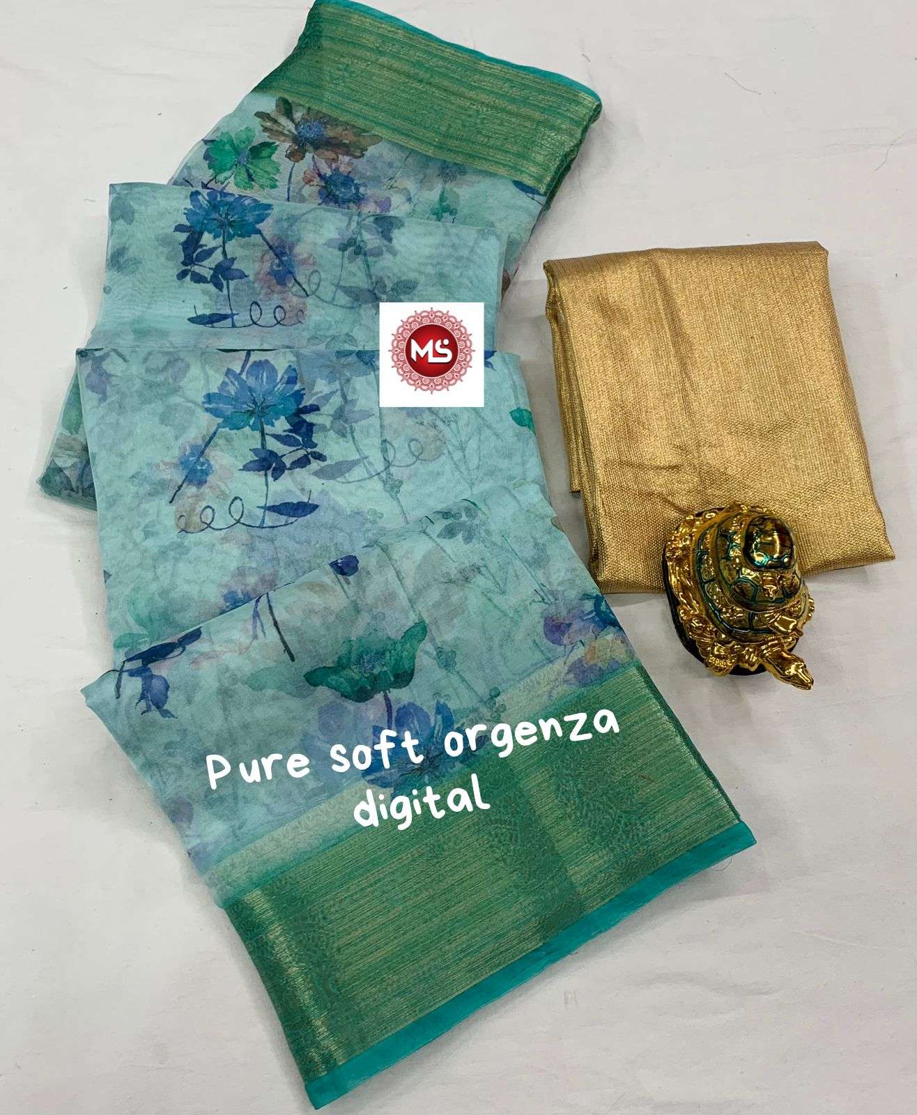ms brand special pure organza digital saree 