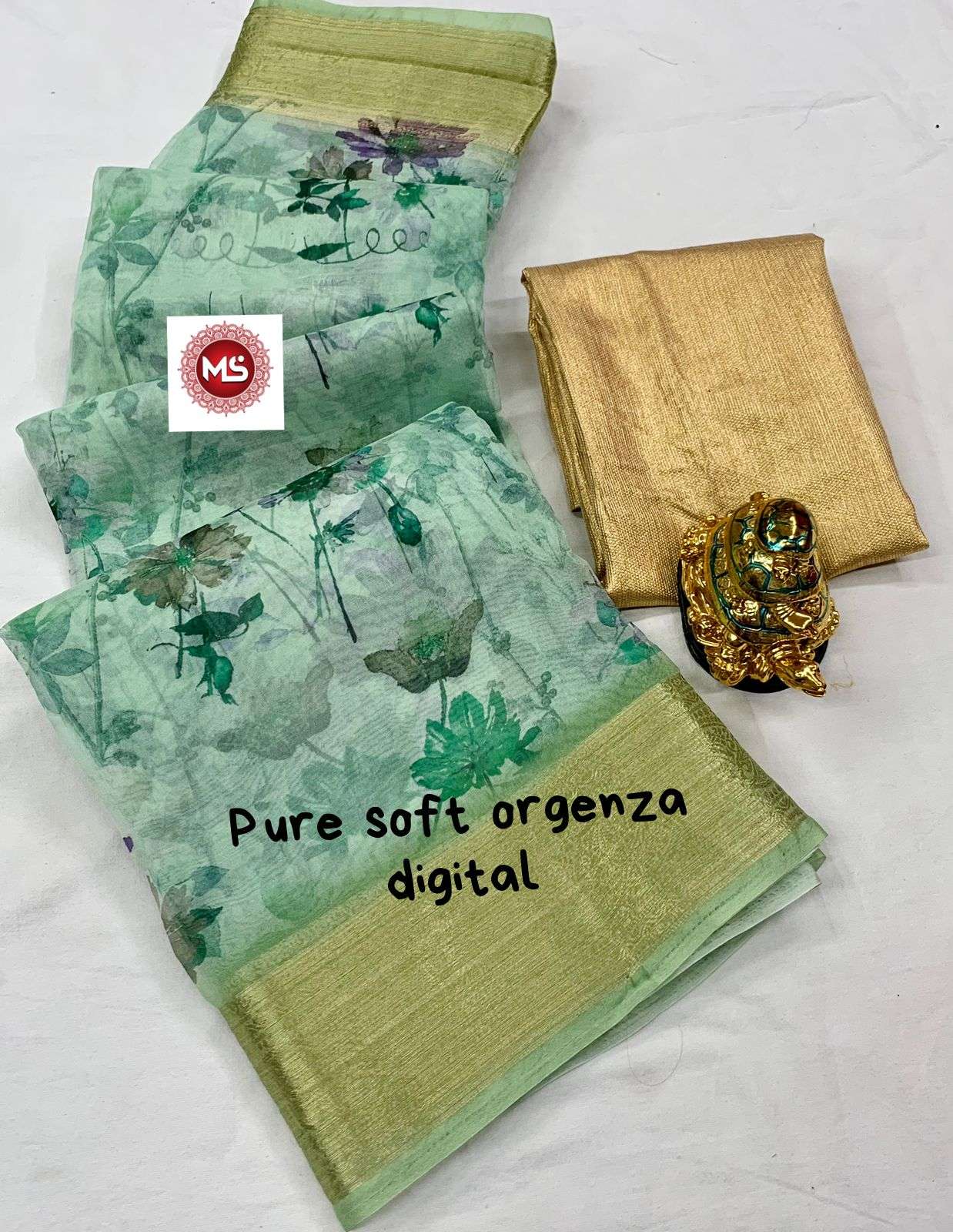 ms brand special pure organza digital saree 