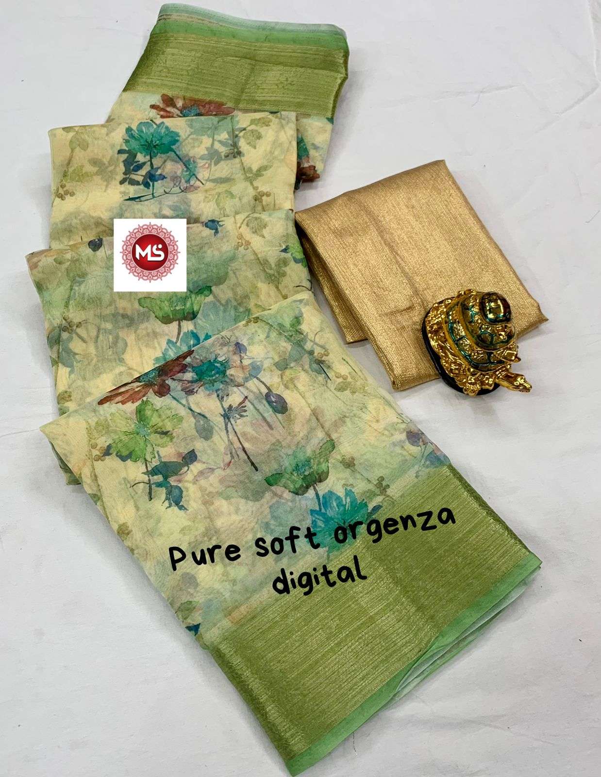 ms brand special pure organza digital saree 