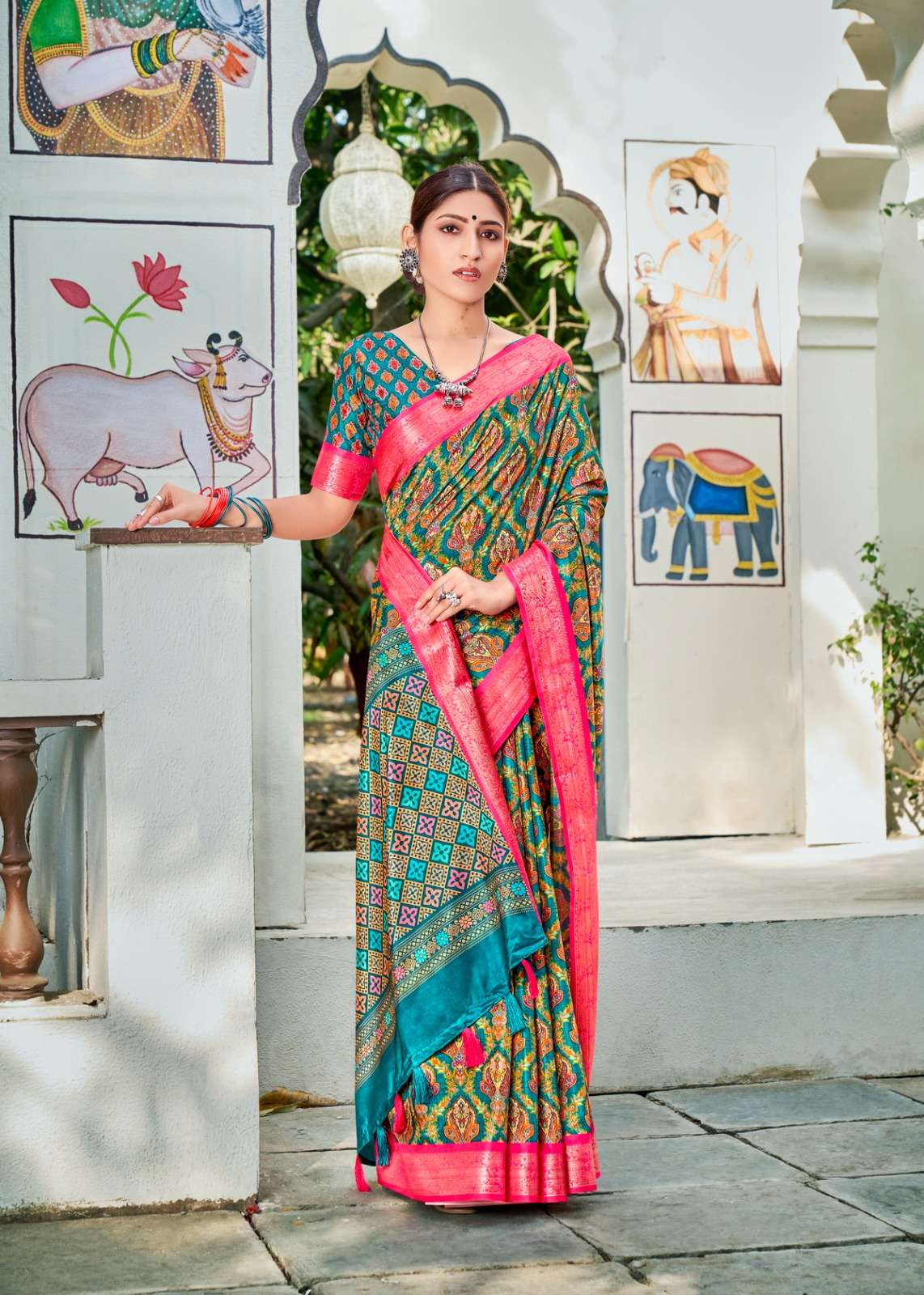 shvetambar vintage silk series 01-09 silk saree