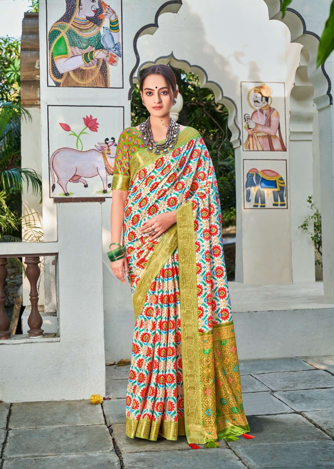 shvetambar vintage silk series 01-09 silk saree