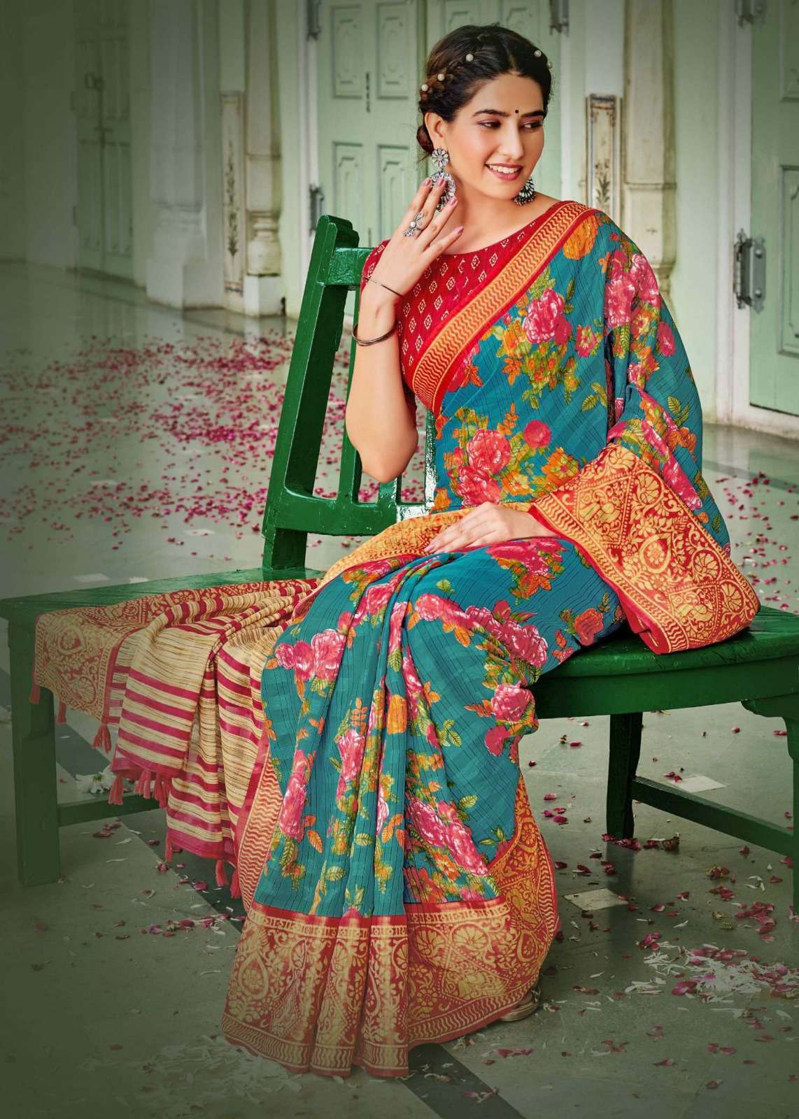 siddhanth weave of kotagiri series 1001-1008 cotton base saree