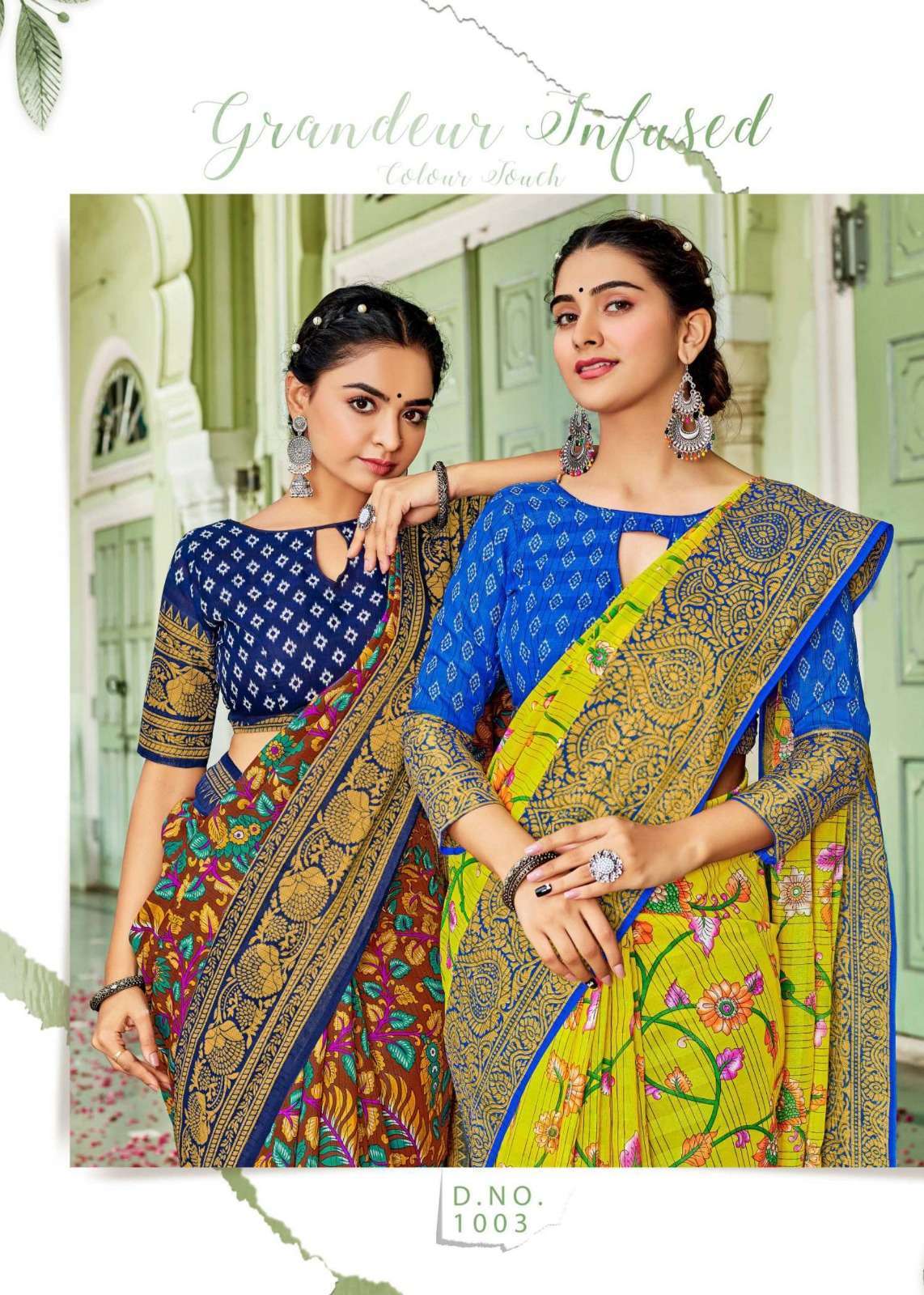siddhanth weave of kotagiri series 1001-1008 cotton base saree