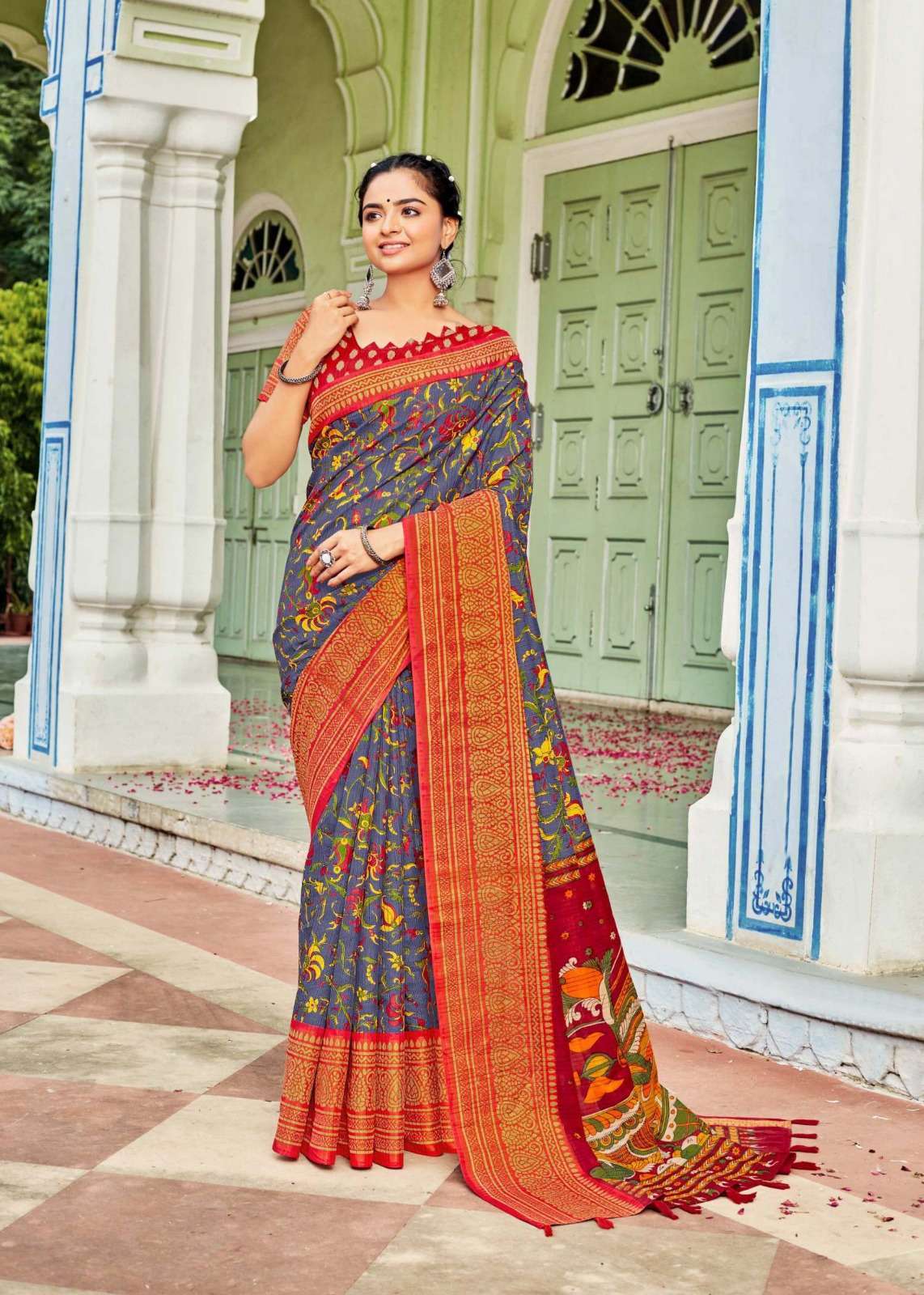 siddhanth weave of kotagiri series 1001-1008 cotton base saree