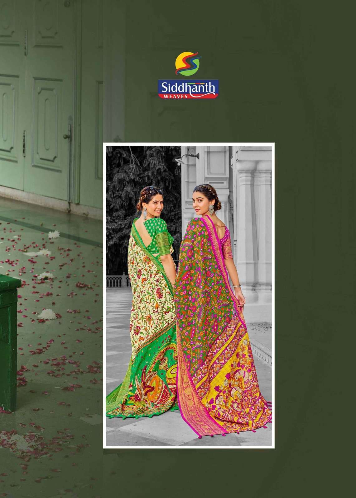siddhanth weave of kotagiri series 1001-1008 cotton base saree
