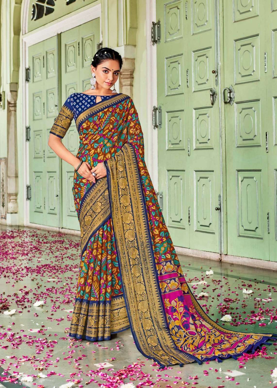 siddhanth weave of kotagiri series 1001-1008 cotton base saree