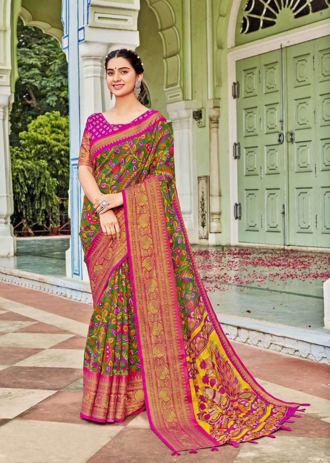 siddhanth weave of kotagiri series 1001-1008 cotton base saree