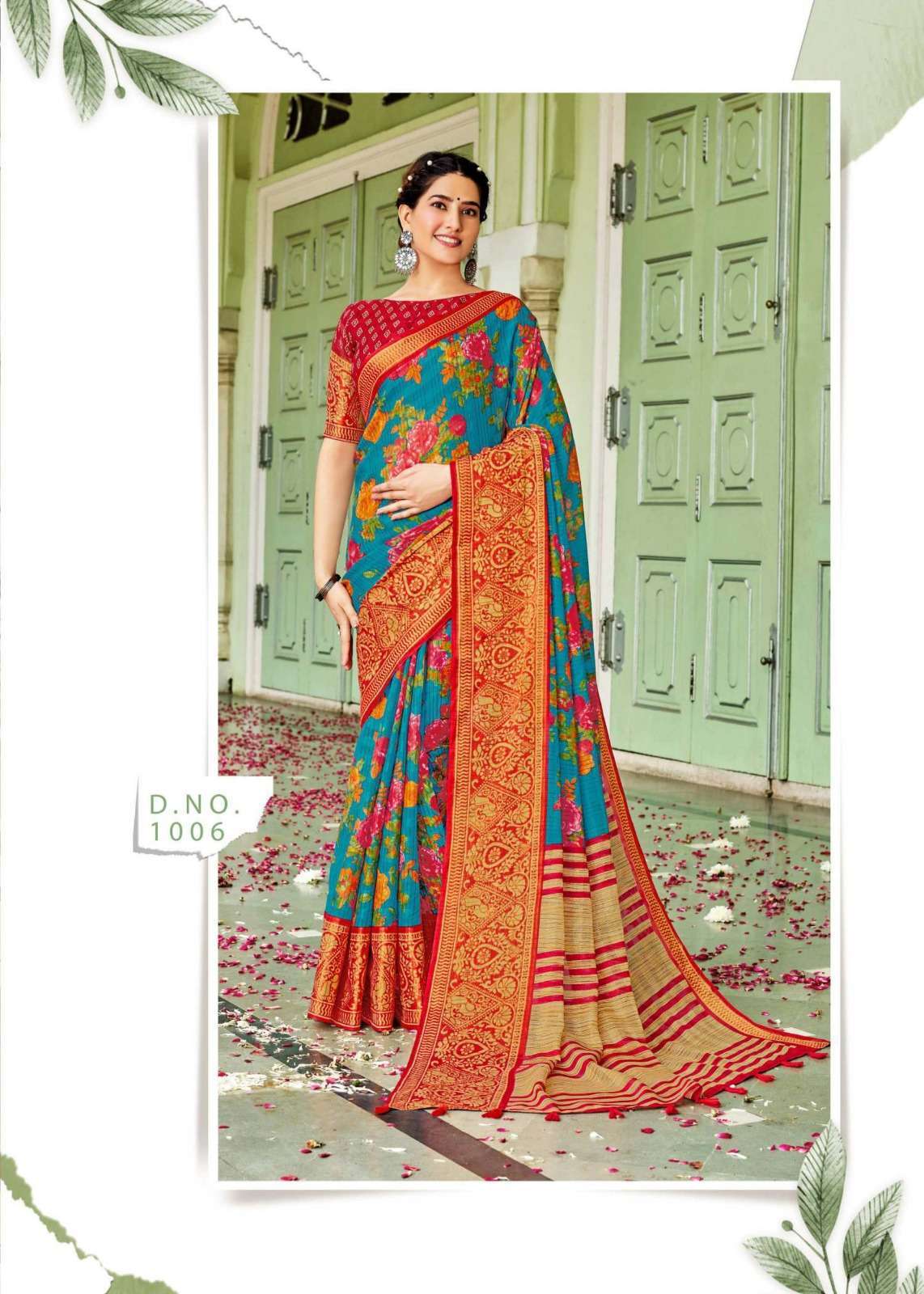 siddhanth weave of kotagiri series 1001-1008 cotton base saree