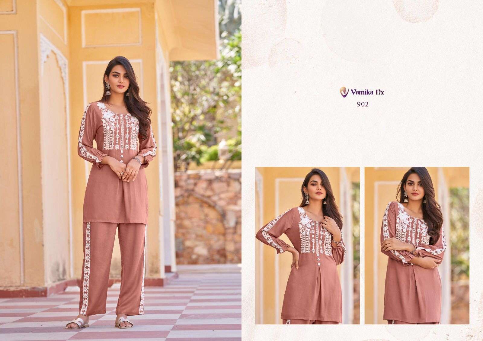 vamika nx vintage series 901-906 heavy rayon kurti 